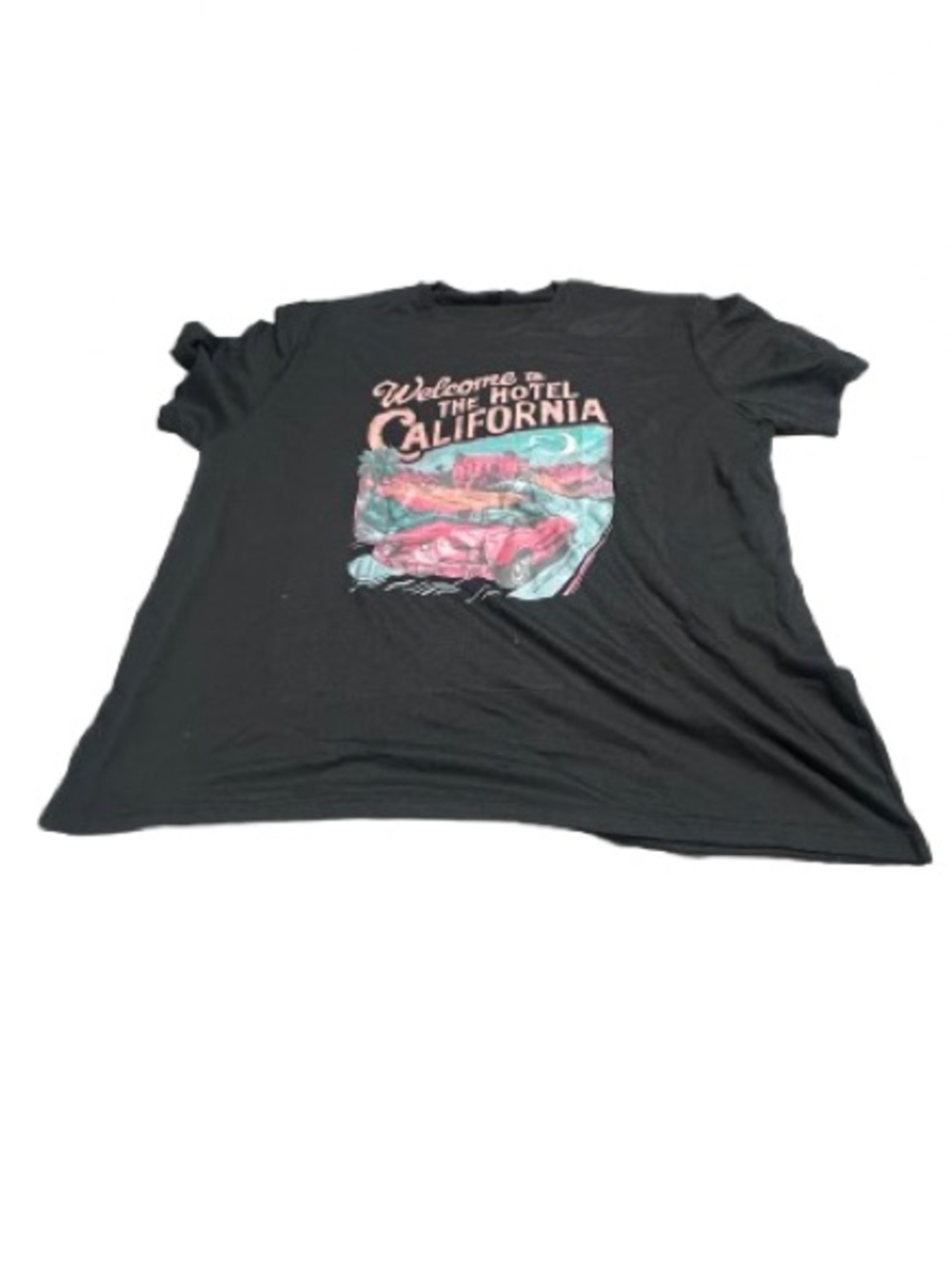 Black 'Welcome to the Hotel California' Graphic Tee